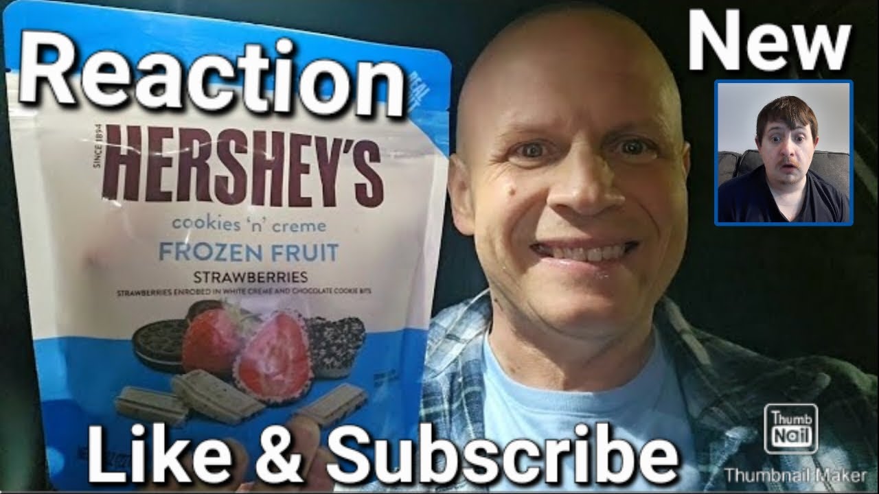[Reaction] Trying The New Hershey's Frozen Fruit Cookies 'n Creme Strawberries YouTube
