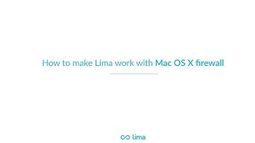 How to make Lima work with Mac OS X firewall?