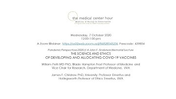 The Science And Ethics Of Developing And Allocating COVID-19 Vaccines Oct. 7, 2020