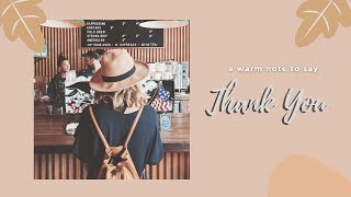 A warm note to say THANK YOU || Jenjen Lakwatsera