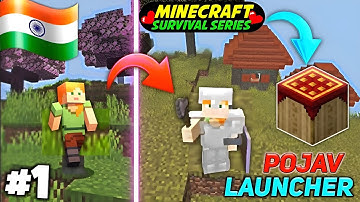 NEW SURVIVAL SERIES Pojav Launcher Java Edition EP1 Minecraft Hindi Gameplay New Journey