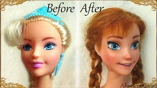 Doll Repaint; Anna (Frozen) inspired