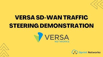 Versa SD-WAN Traffic Steering Demonstration