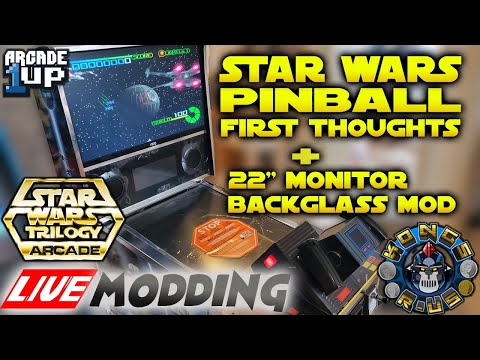 Arcade1up Star Wars Pinball First Thoughts + 22" Monitor Install & Modding Potential - LIVE Modding from Kongs-R-Us
