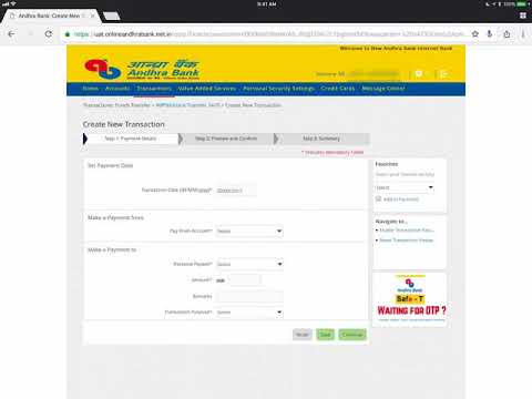 How To Do Imps In Andhrabank In Youtube