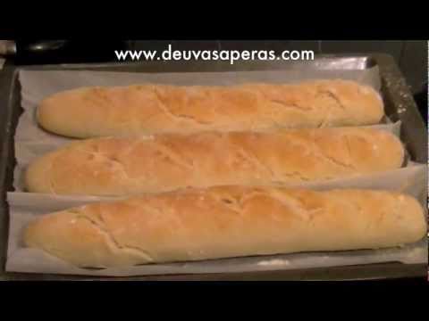 Como hacer Pan Baguette Casero Fácil - Recetas de Masas