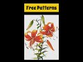 Tiger Lily/ Large Cross Stitch Patterns Free PDF/ #shorts