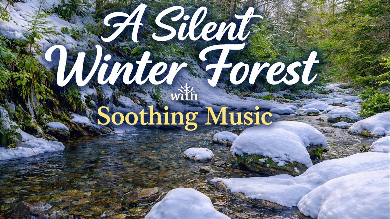 A Silent Winter Forest with Soothing Music ️ | Let the Snow Calm Your ...