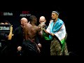 Joaquin buckley flashes money in the face of nursulton ruziboev at ufc st louis weigh ins