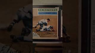 #cardoftheday 1956 Topps Eddie Mathews #vintagebaseballcards #baseballcards #topps #sgcgrading #hof