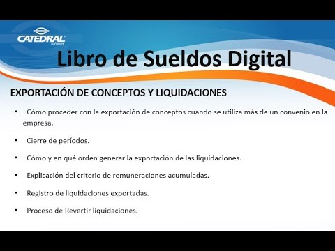 Curso Libro de Sueldos Digital - EXPORTACIÓN DE CONCEPTOS Y LIQUIDACIONES