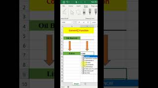 Convert oil barrels to liters in excel 2021. #excel #excelfunctions #exceltutorial #exceltricks screenshot 1