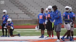 East St. Louis High School football practice