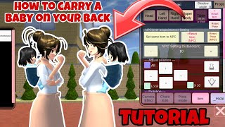 How to CARRY a BABY on your back in Sakura School Simulator !!🧑‍🍼Baby Tutorial Video !!👶