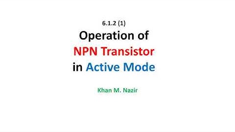 (English)EDC || Example 6.1 || Operation of NPN Transistor in Active Mode