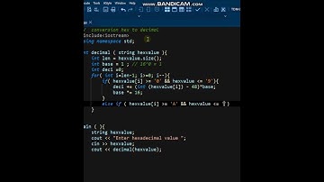 Conversion hexadecimal to decimal by Userdefined fxn in c++ #shorts #coding #hexadecimaltodecimal