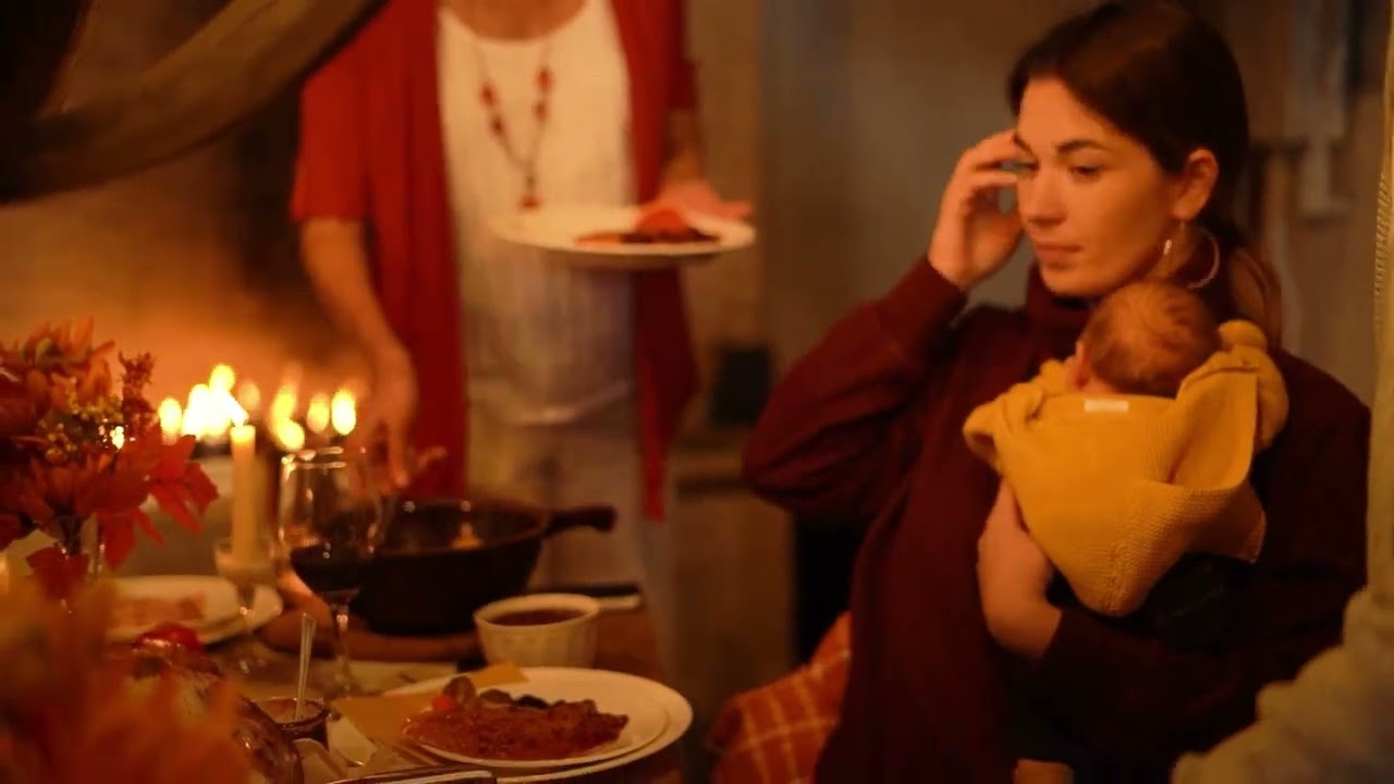 1 Hour of Cozy Fall Dinner Party Ambience with Cooking & Laughter, Autumn Sounds | Family & Party