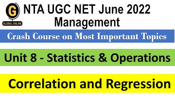 NTA UGC NET 2022 Management  Unit 8 Correlation and Regression