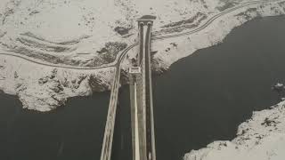 ❄️ Kömürhan Köprüsü’nde kış.❄️ Winter on the Kömürhan Cable-Stayed Bridge.