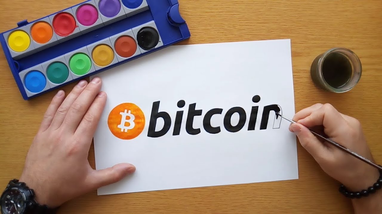 How to draw a bitcoin logo - YouTube