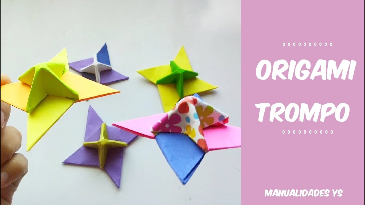 ORIGAMI trompo 👍 fácil y rápido papiroflexia ( spinning top easy and fast)