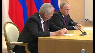 Путин пошутил с Земаном про пиво