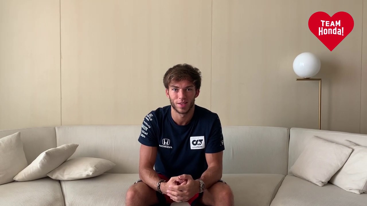 Pierre Gasly "TEAM Honda" Video Message YouTube