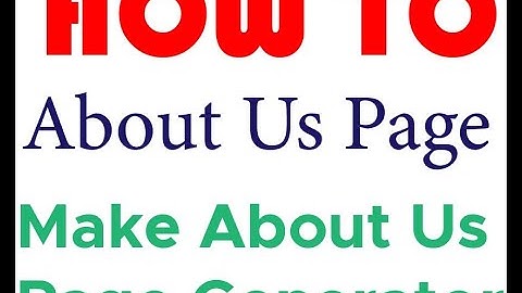 Make About us Page in Blogger | Generate About us Page in Blogger | About us Page for Blogger