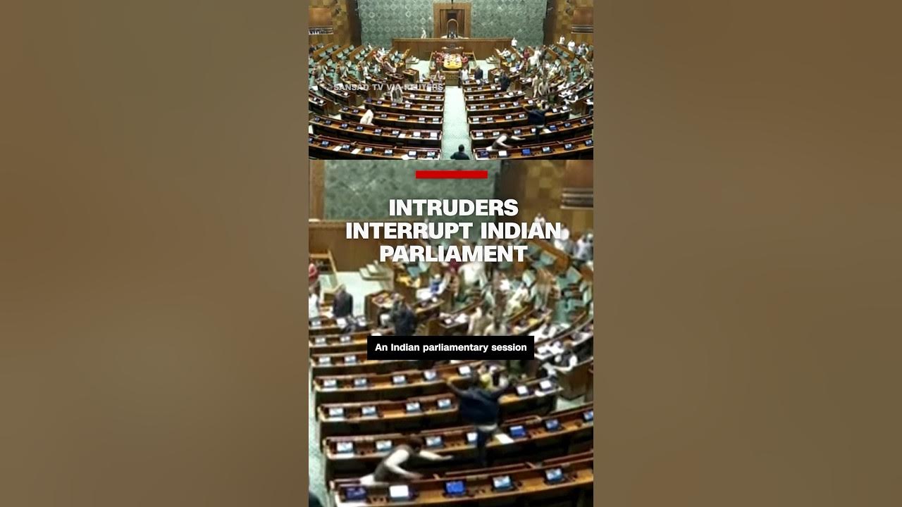 Intruders interrupt Indian parliament