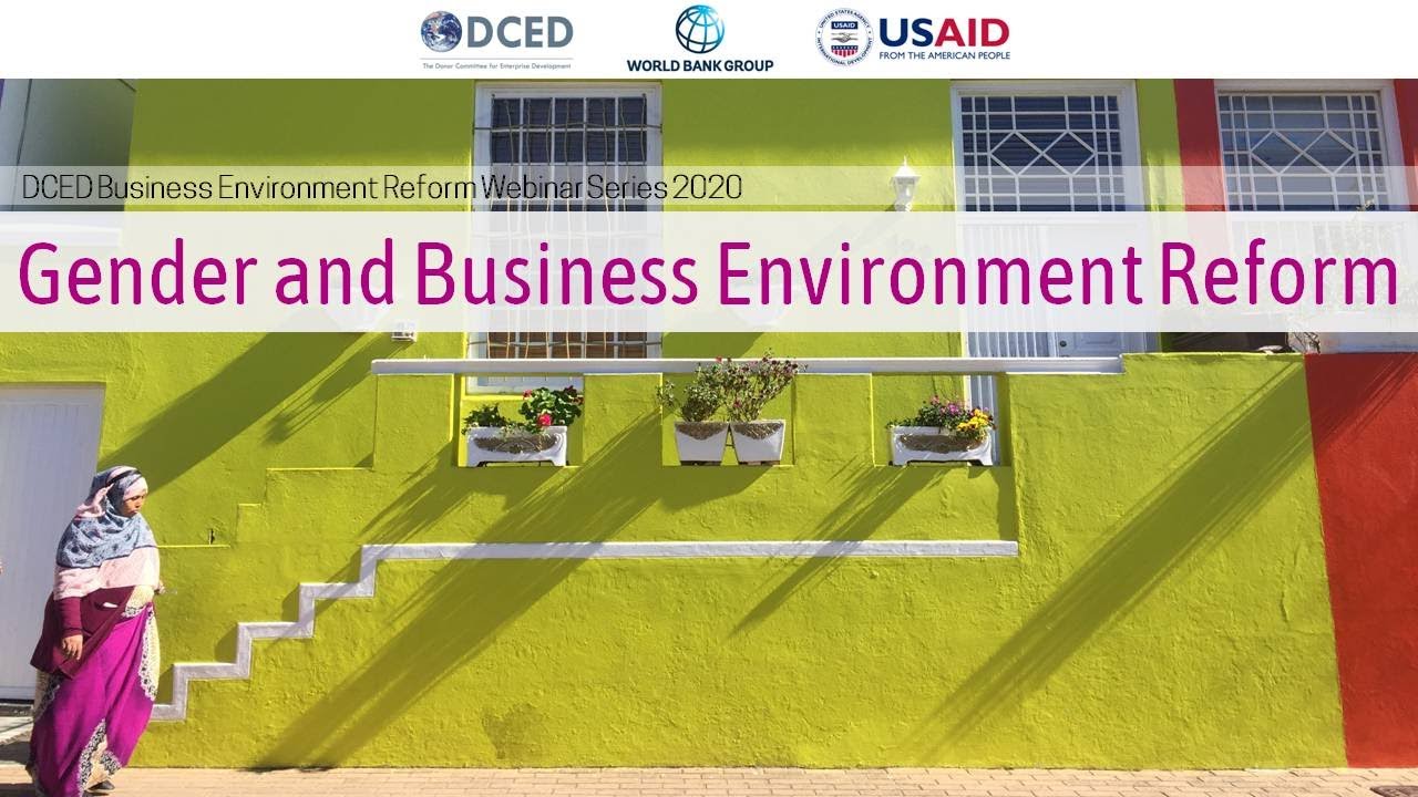 DCED webinar - Gender and Business Environment Reform