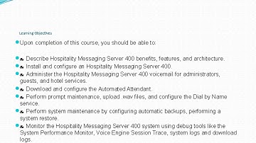 Avaya Messaging Online Training