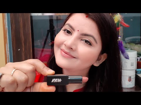 Nykaa so matte mini lipstick new shade cinnamon crunch 50M review swatches | nude lipstick | RARA