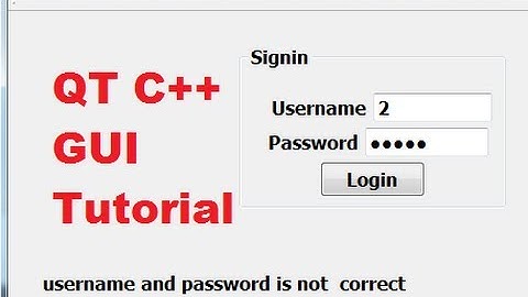 QT C++ GUI Tutorial 12- How to open a new window after successful Login