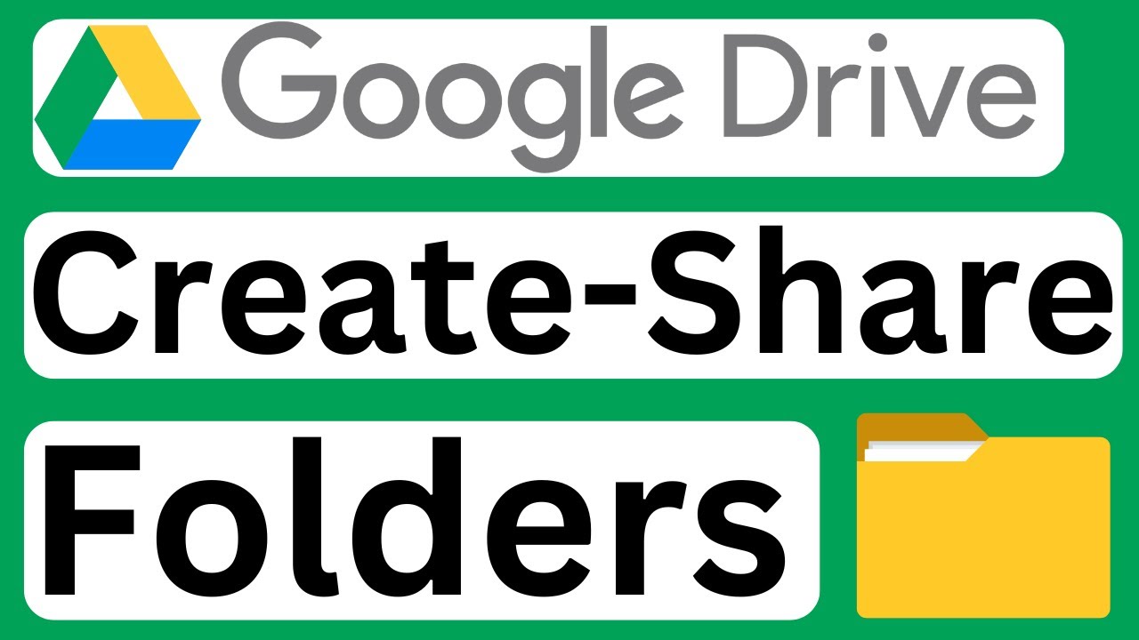 How to Create and Share Folders in Google Drive - Easy to Follow - YouTube
