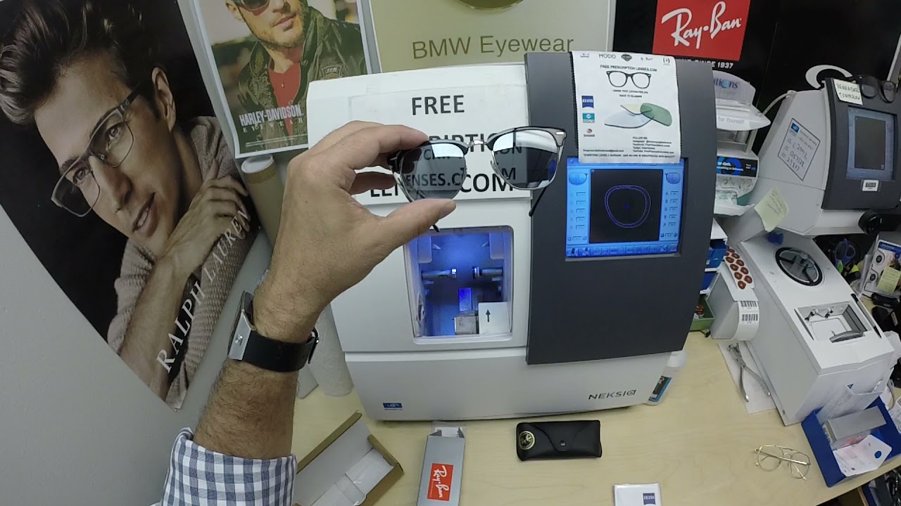 Matthew's Ray-Ban 3716 Metal Clubmaster w Rx Zeiss Polarized Grey Lenses with Zeiss Silver Mirror s