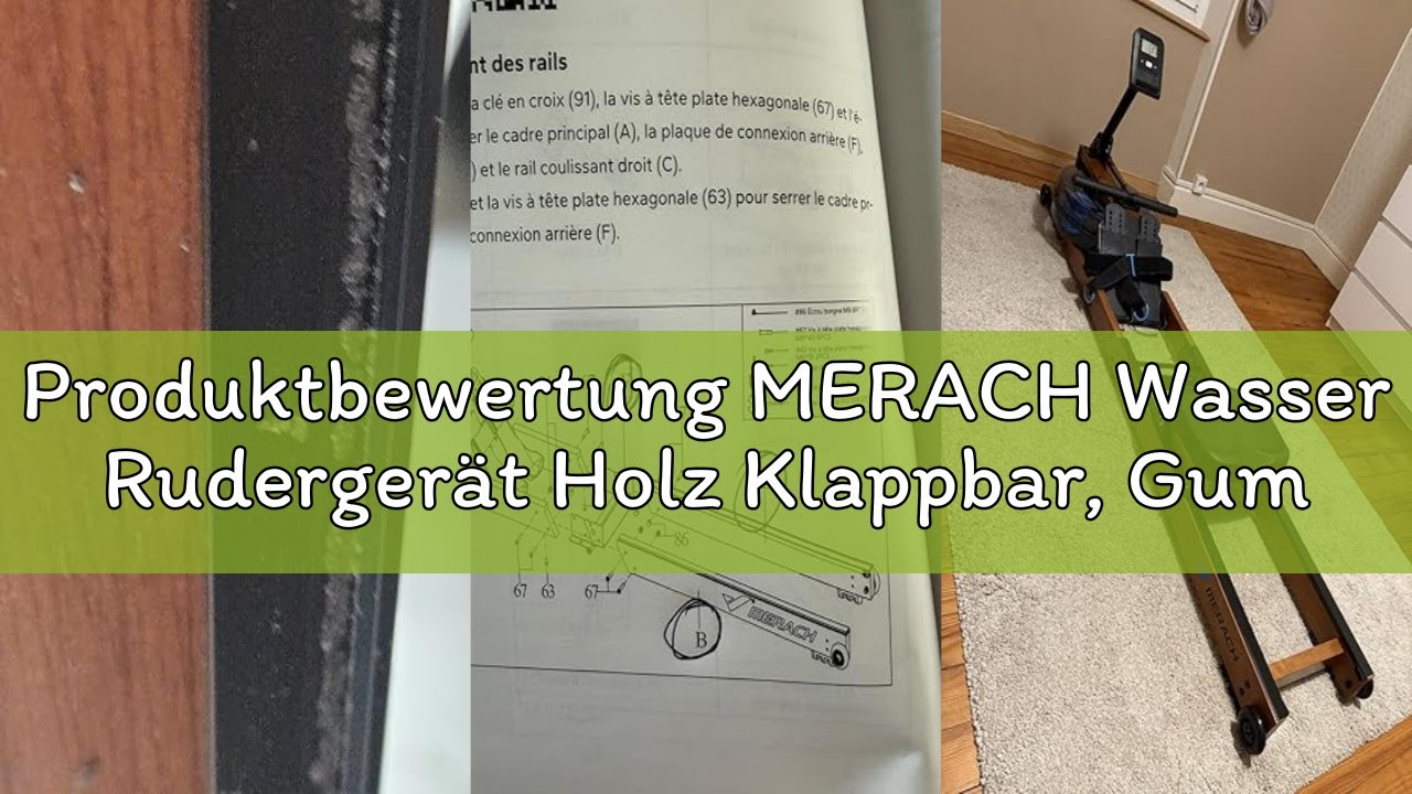 Produktbewertung MERACH Wasser Rudergerät Holz Klappbar, Gummibaummaterial & Komfortabler Sitz, mit
