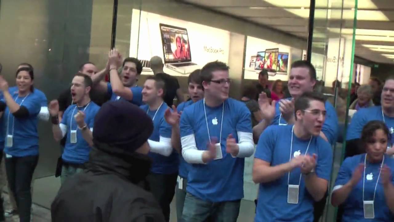 Apple Store Opening 23.01.2010 Frankfurt am Main, Freßgass YouTube