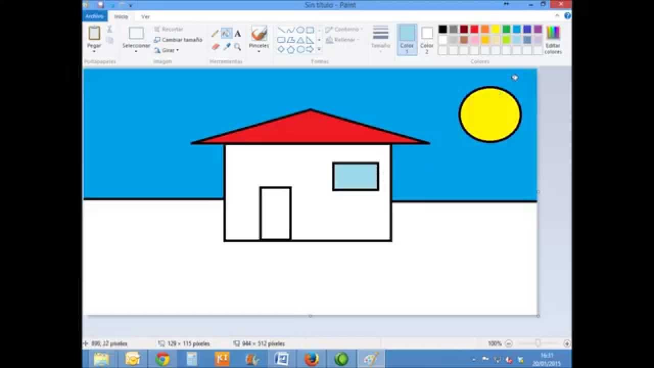 Tutorial Paint 01: Como dibujar con Microsoft Paint un paisaje con ...