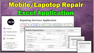 Mobile Repairing services Software using excel vba | Excel Application screenshot 5