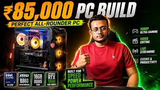 Best ₹85,000 Gaming PC Build 2026 🔥 RTX 5060 + Core Ultra 225F | Gaming + Editing + Streaming