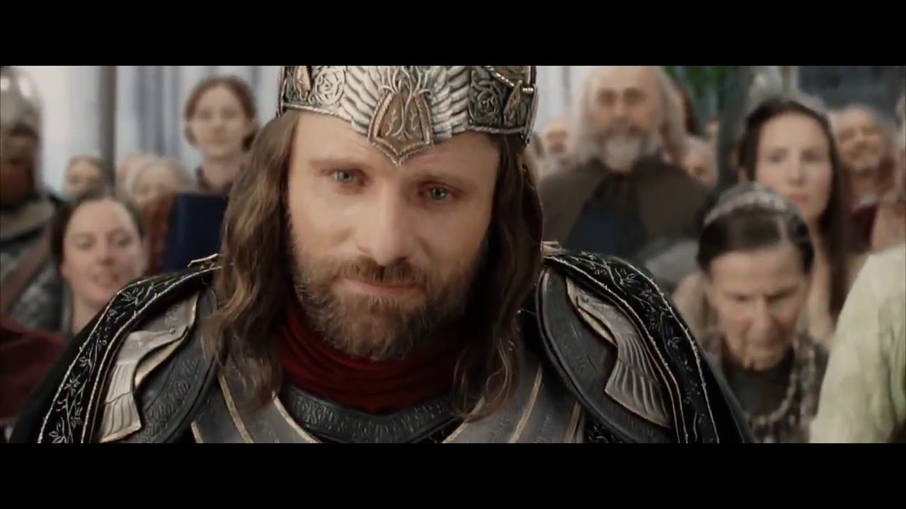 The Lord Of The Rings The Return of the King Aragorn coronation scene ...