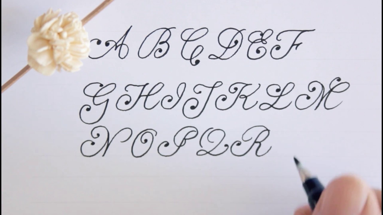 how to write in calligraphy - cursive fancy letters for beginners