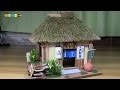 DIY Miniature Dollhouse kit - Soba Shop Aizu Road Ouchi Inn　ミニチュアドールハウス　大内宿のそば屋さんキット作り