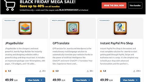 🖤 Black Friday Deal Joomla and Wordpress plugins 🖤