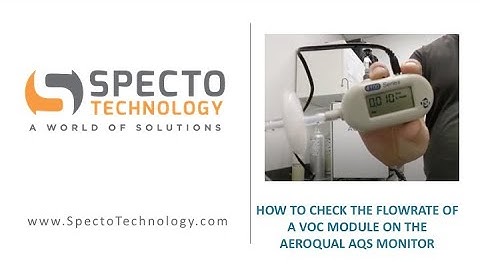 Checking the flowrate of a VOC module on the AQS Monitor