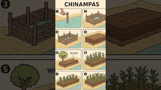 Chinampas “floating gardens” invented by the Aztec #learnspanish #aztec
