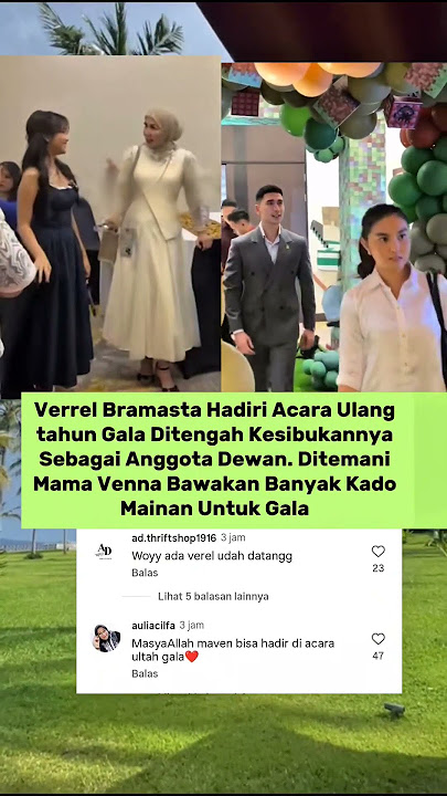 Mama Venna Melinda dan Verrel Bramasta Hadiri Acara Ulang tahun Gala