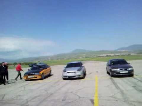 Street Angels Drag Race. BMW 325 VS Audi A 4 2.6 Opel Vectra 2.0