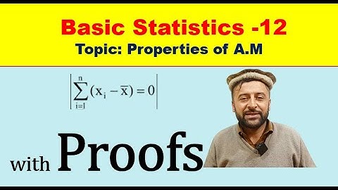 PROPERTIES OF ARITHMETIC MEAN (A.M) | Basic Statistics-12 | Class 10th math | in URDU/HINDI