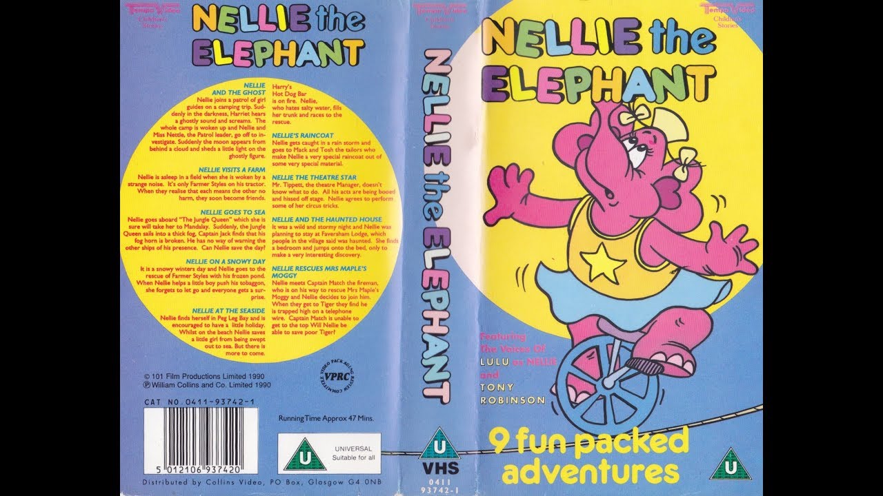 Nellie the Elephant 9 Fun Packed Adventures (1990 UK VHS) YouTube